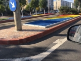 Amenajari strada,scuar,sens giratoriu cu pietre colorate EVIDECOR